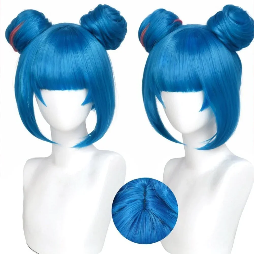 Blue Anime Wig Women's Cosplay Short Straight Lightweighy Costume Accessory